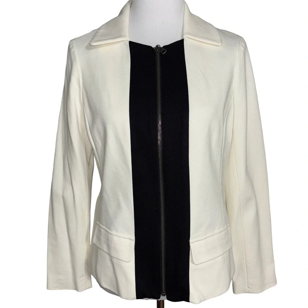 Chico's Black Cream Blazer